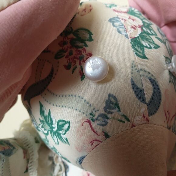 VTG Vantage International Floral Print Mouse Stuffed Animal Collectible Cottage - Picture 4 of 12